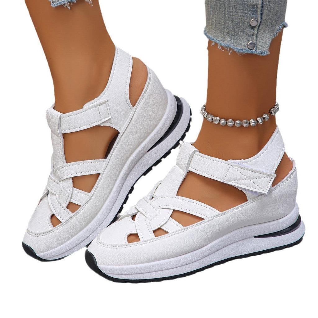 Damen Wedge-Sandalen mit verstellbarem Riemendesign und gepolsterter Innensohle