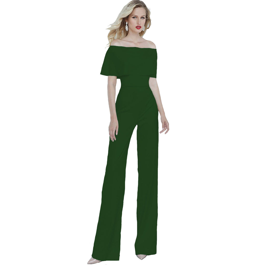 Shopnory | Eleganter V-Ausschnitt Jumpsuit