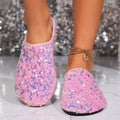 Damen Glitzernde Slippers mit funkelnden Pailletten und weichem Innenmaterial