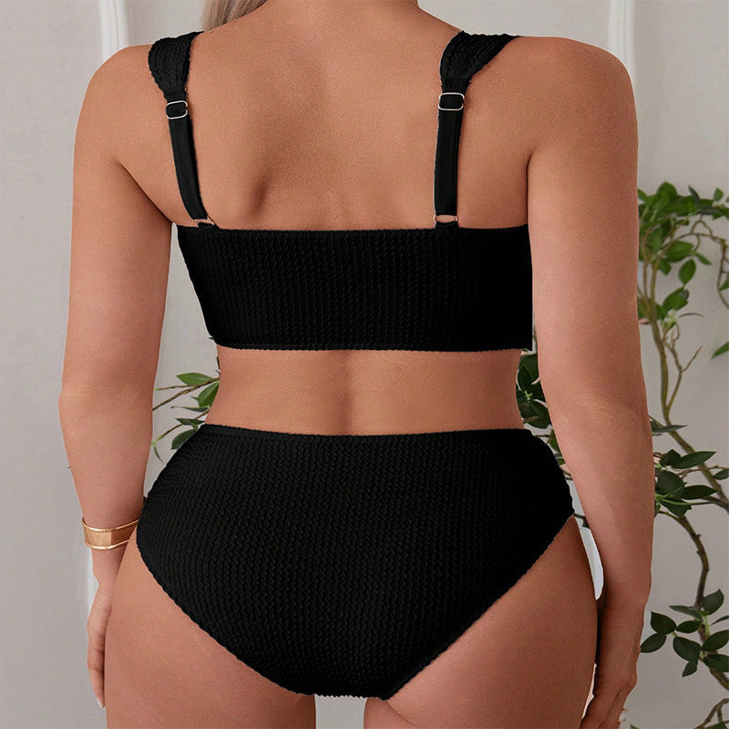 Damen Hochtailliertes Bikini-Set mit sportlichem Design