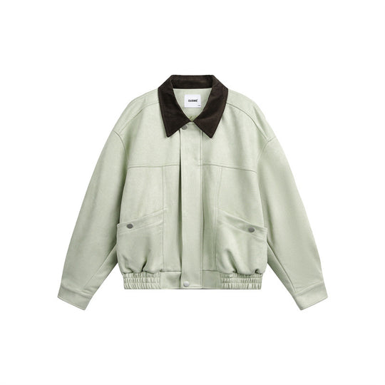 Unisex Kurz geschnittene Boxy-Blousonjacke mit Cordkragen und elastischem Bund Shop Nory