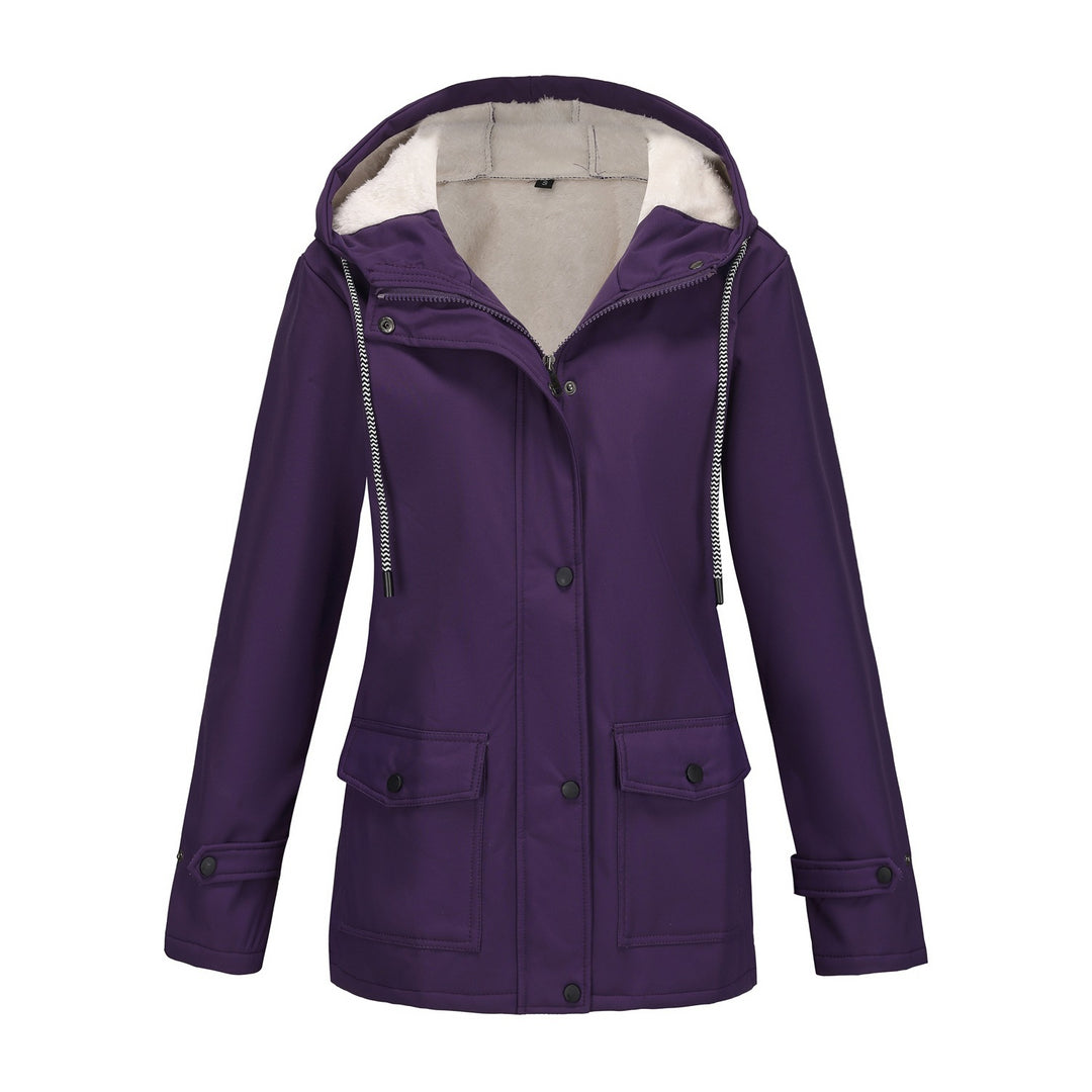 Damen Modische Outdoor-Jacke mit Fleece-Futter