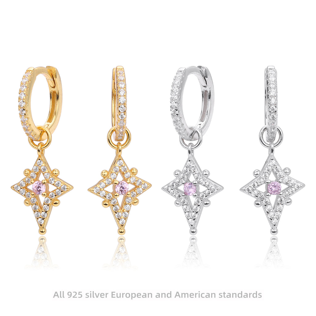 Damen Ohrhänger mit funkelndem Zirkon und eleganter Fassung Shop Nory