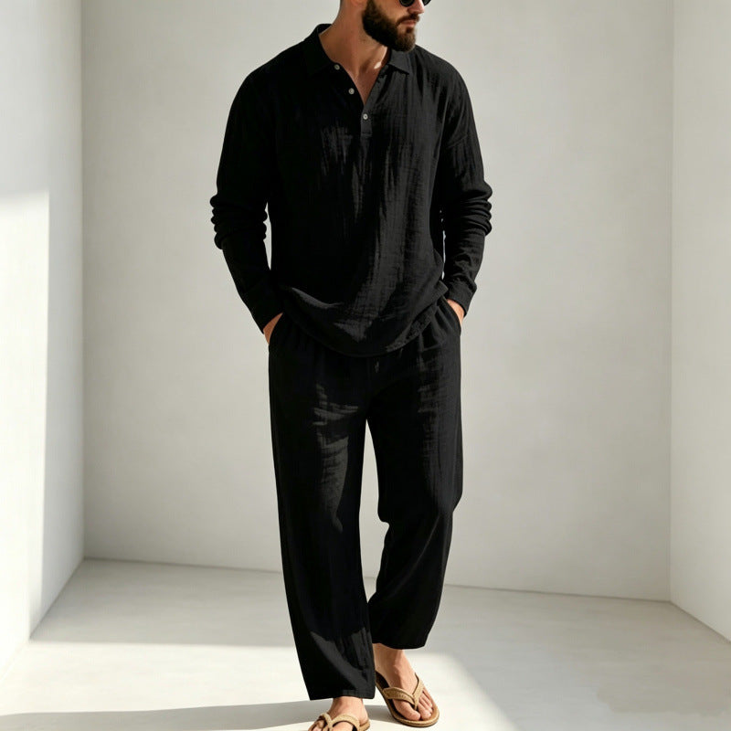 Herren Lässiger Leinen Pyjama Shop Nory