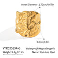 Unisex-Ring mit modernem Wellenmuster aus Edelstahl Shop Nory