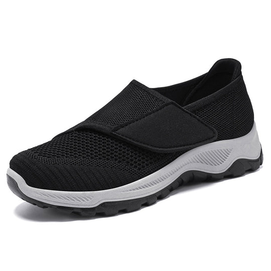 Damen nan verstellbarer Strick-Slip-On Wandersneaker mit Klettverschluss und profilierter Dämpfungssohle Shop Nory