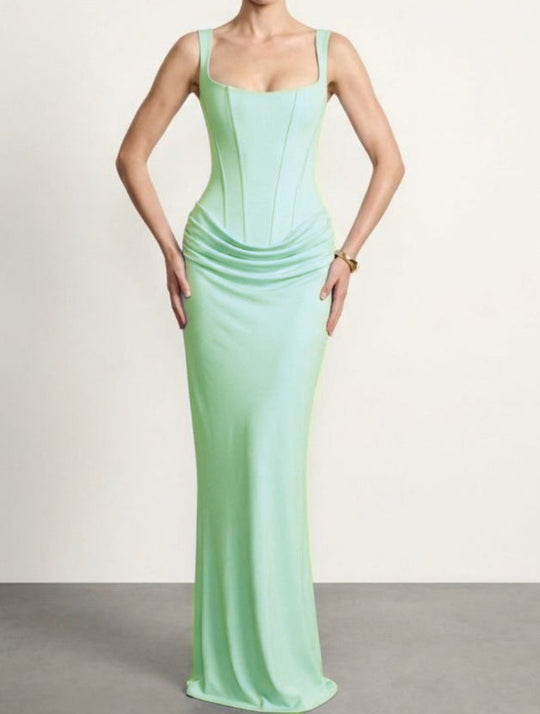 Damen elegantes Abendkleid mit raffinierten Drappierungen