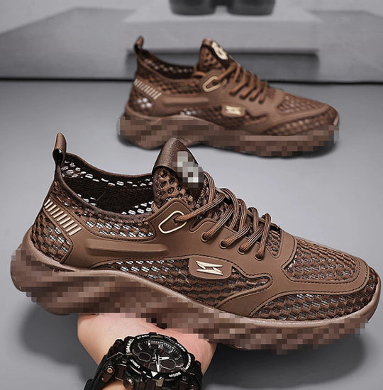 Herren Atmungsaktiver Mesh-Freizeitsneaker mit strukturierter Wellen-Plateausohle Shop Nory