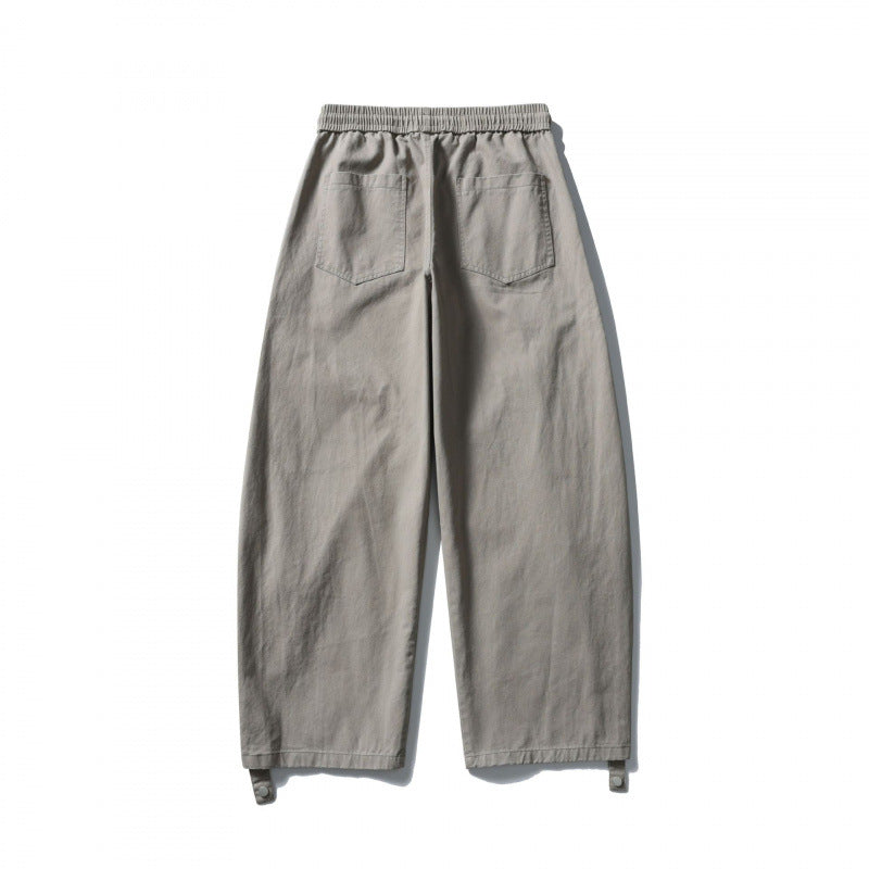 Unisex Weite Cropped Cargo-Hose mit Tunnelzugbund, multifunktionalen Pattentaschen und verstellbaren Beinriegeln Shop Nory