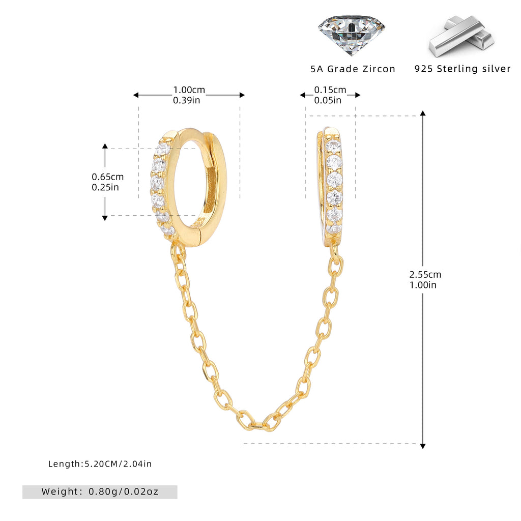 Damen Ohrringe mit elegantem Zirkon-Design aus hochwertigem 925 Sterling Silber Shop Nory