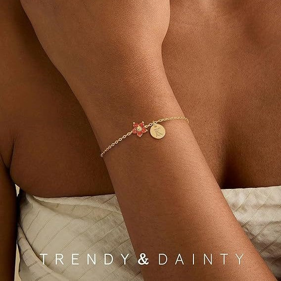 Damen Armband mit bunten Edelstein-Anhängern und personalisierbarem Design Shop Nory
