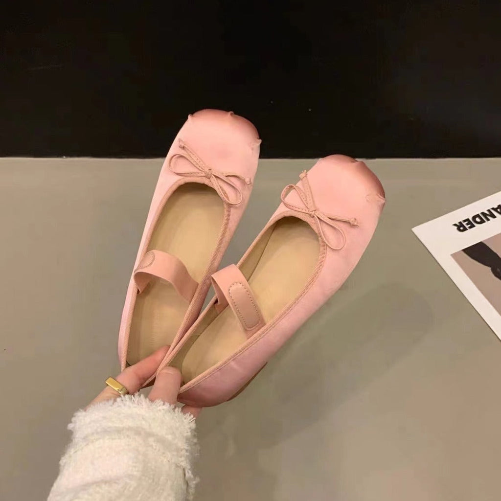 Damen Ballerinas mit anpassbarem Riemchen und eleganter Schleifenapplikation