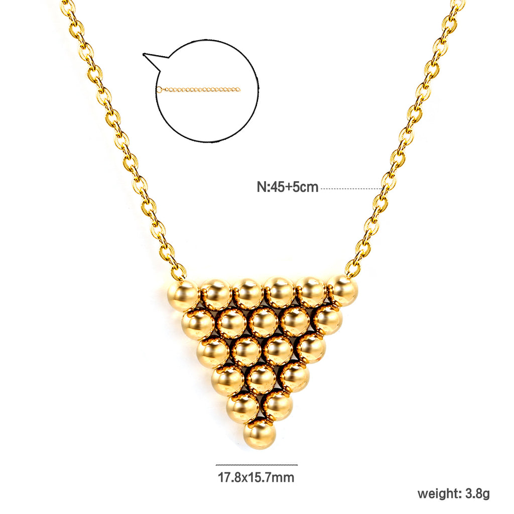 Damen elegante Halskette mit geometrischem Anhänger und verstellbarem Verschluss Shop Nory