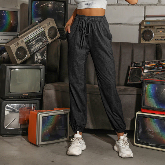 Damen lässige Sweatpants mit elastischem Bund und praktischen Taschen