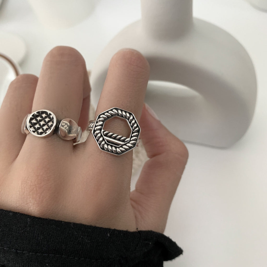 Damen Ring mit markantem Textur-Design Shop Nory
