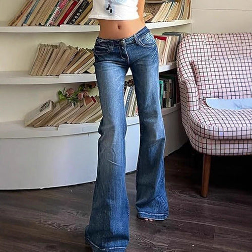 Damen Flared Jeans mit hohem Bund und Stretch