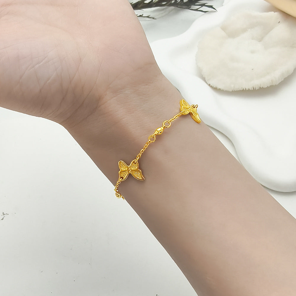 Damen Schmetterlingsmotiv verstellbares Kettenarmband Shop Nory