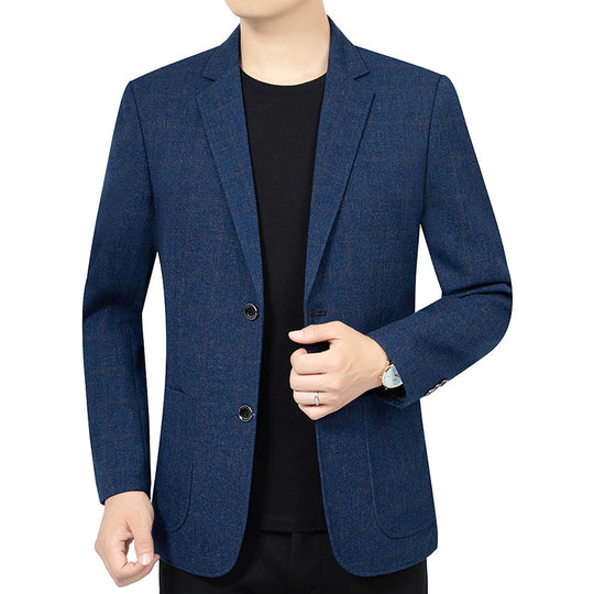 Herren Kariertes Slim-Fit Sakko aus Wollmischung Shop Nory