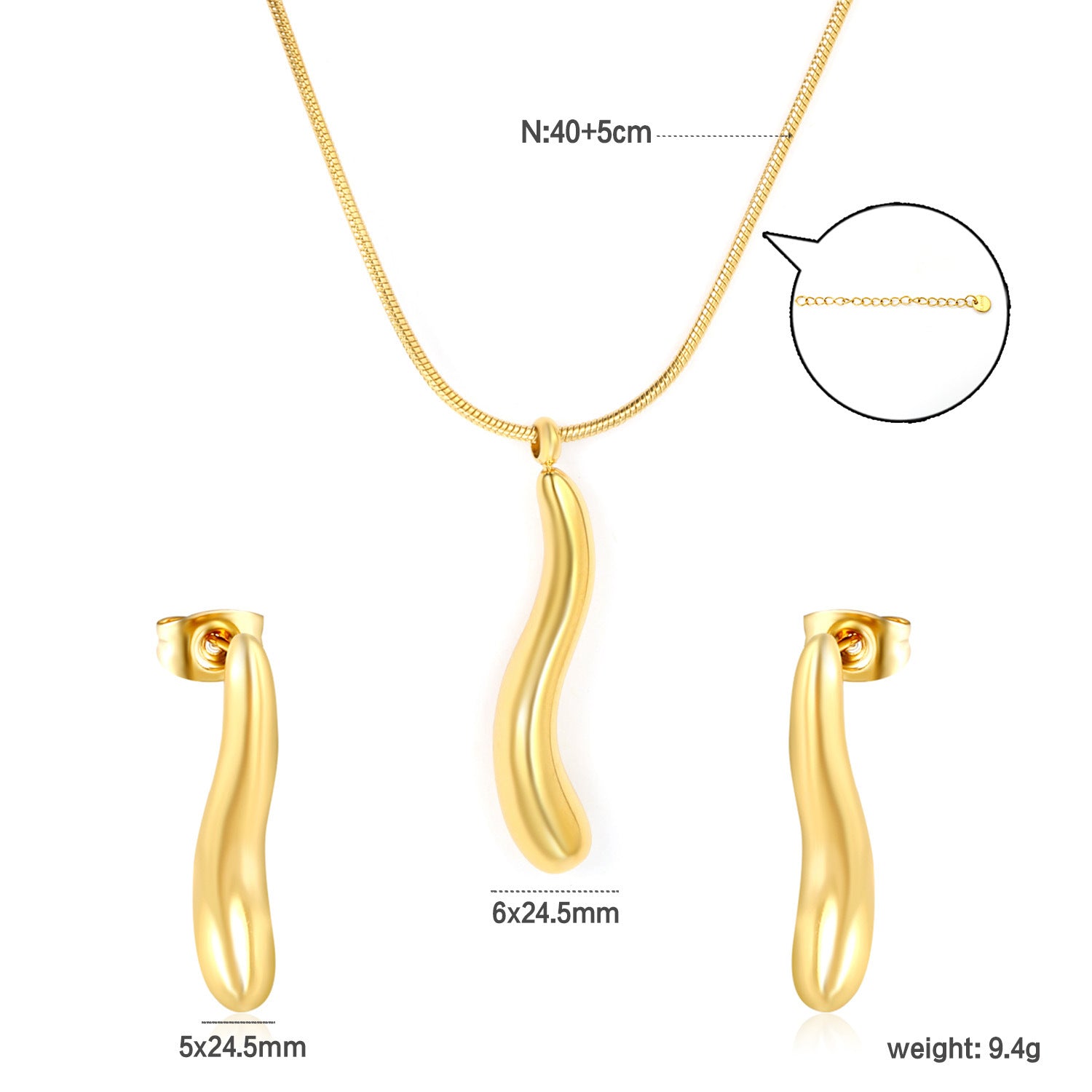 Damen Schmuckset mit elegantem Hänger und Ohrringen Shop Nory