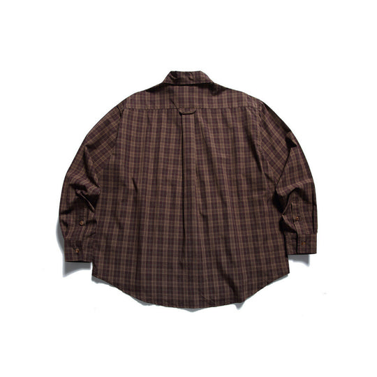 Herren Oversize-kariertes Button-Down-Hemd mit Brusttasche und abgerundetem Saum Shop Nory