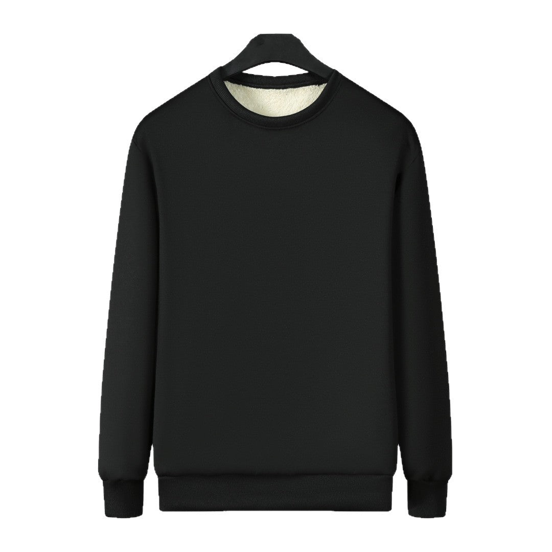Herren Gefüttertes Rundhals-Sweatshirt mit Teddyfutter & gerippten Bündchen Shop Nory