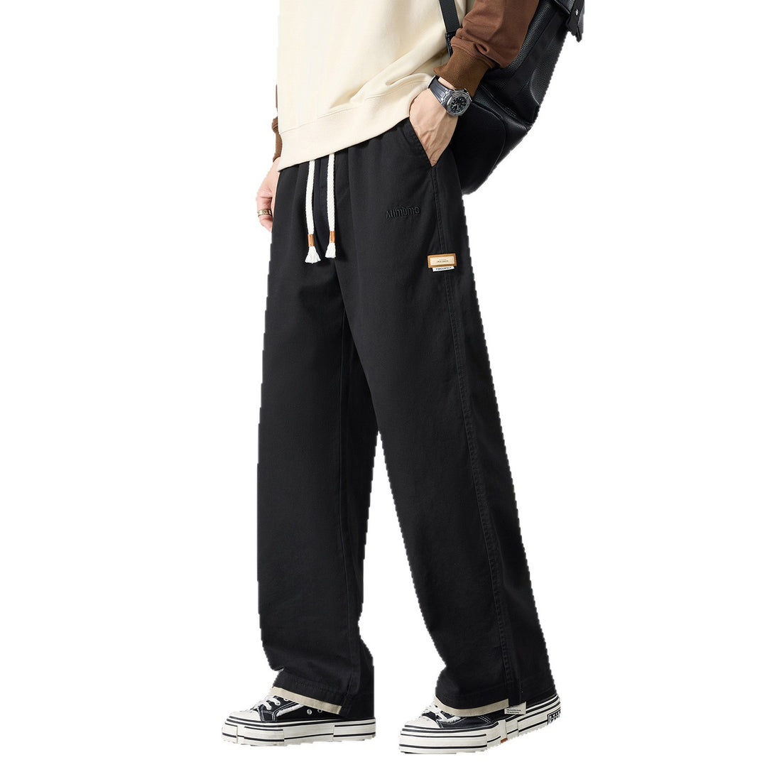 Herren Weite Baumwoll-Canvas-Hose im Wide‑Leg mit Kordelzugbund Shop Nory