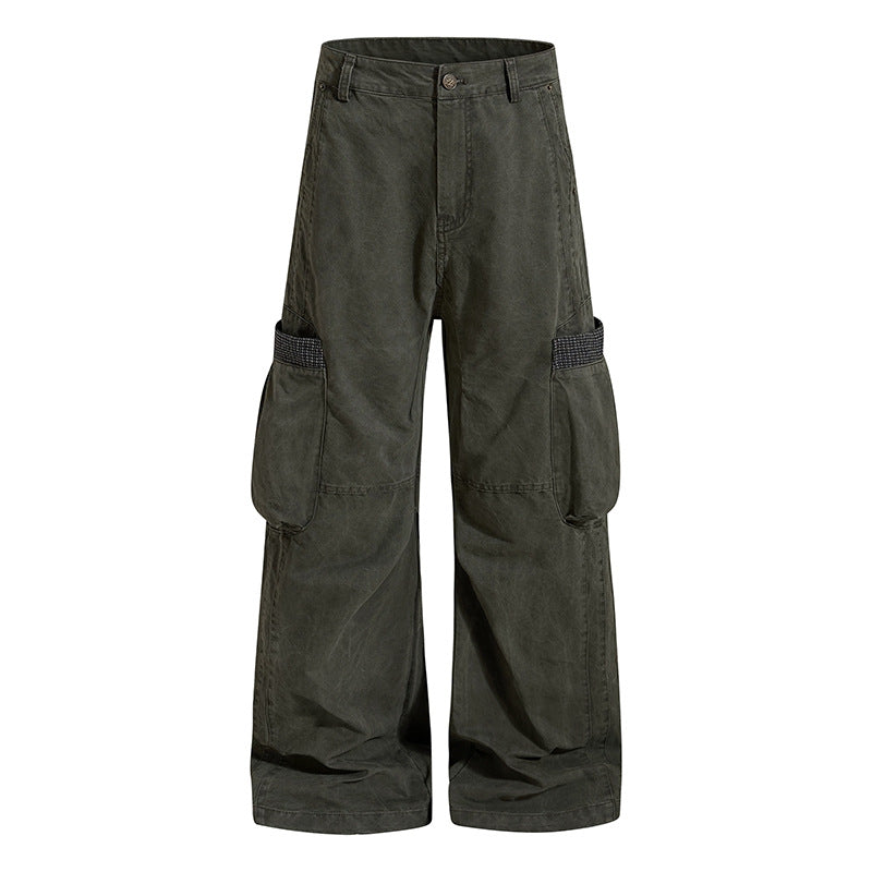 Damen Weite High‑Waist Cargo‑Culotte mit großen Beuteltaschen und Karobündchen Shop Nory