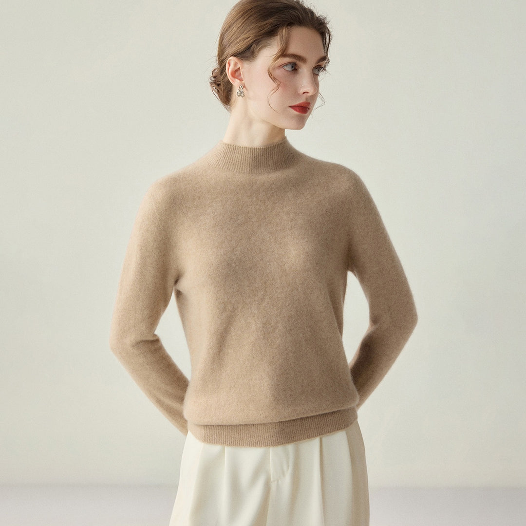 Damen Schmaler Mockneck-Feinstrickpullover mit kaschmirähnlicher Haptik Shop Nory