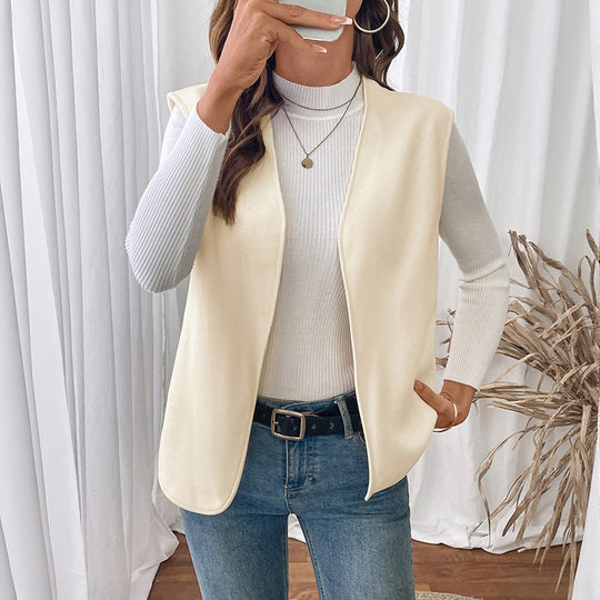 Damen Elegantes ärmelloses Blazer-Oberteil Shop Nory