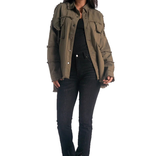 Damen Modische Overshirtjacke
