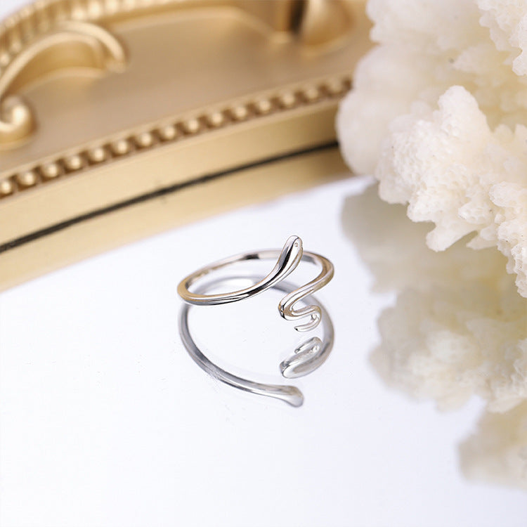 Damen Offener Ring mit geschwungenem Designelement Shop Nory