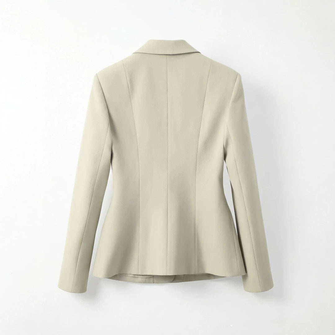 Damen Figurbetonter Ein-Knopf Business-Blazer mit Pattentaschen Shop Nory