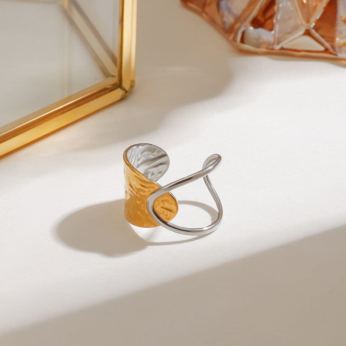 Damen Offenes Ring aus hypoallergenem Edelstahl mit elegantem Design Shop Nory