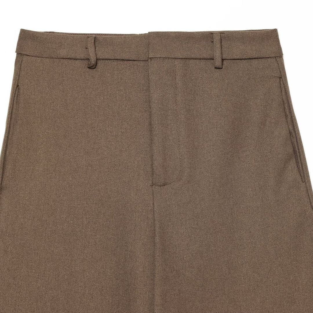 Damen Hochtaillierte konische Wolloptik-Stoffhose mit Bügelfalte und schmaler Knöchelpassform Shop Nory