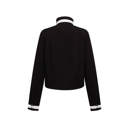 Damen Cropped-Bomberjacke mit Stehkragen, Pattentaschen und Kontrastbündchen Shop Nory