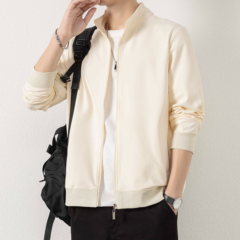 Herren Minimalistische Zip‑Blousonjacke aus technischem Stretchmaterial mit Stehkragen Shop Nory