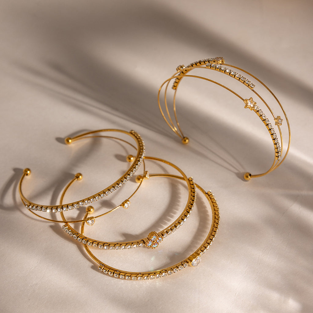 Damen Armband mit strahlenden Zirkonia und hypoallergener Edelstahlverarbeitung Shop Nory