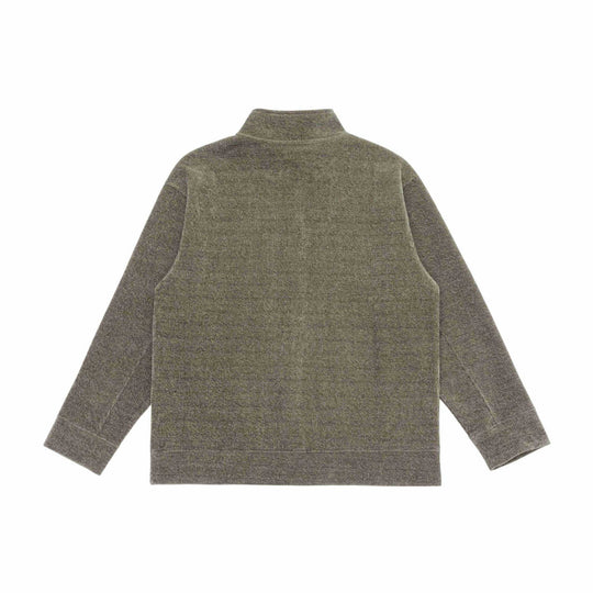 Unisex Feinstruktur-Halfzip-Pullover mit Stehkragen und karierter Knopfleiste Shop Nory