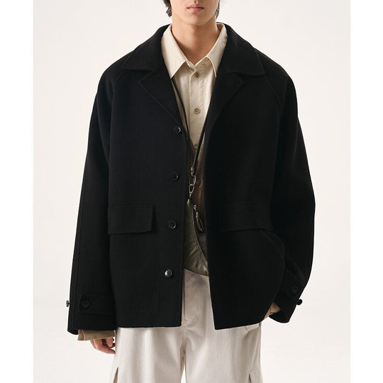 Herren Kurzjacke aus Wollmix im Oversized-Schnitt mit Umschlagkragen Shop Nory