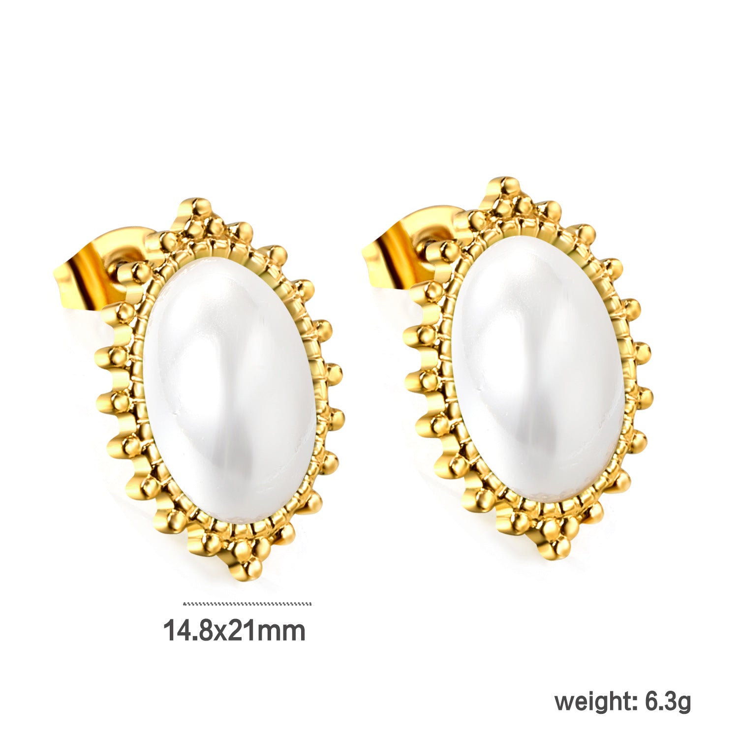 Damen Ohrhänger mit elegantem ovalem Design und funkelnden Zirkonia Shop Nory