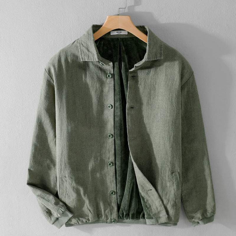 Herren Gefütterte Overshirt-Jacke aus Leinen-Mix Shop Nory