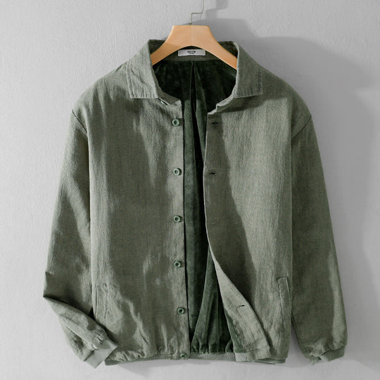 Herren Gefütterte Overshirt-Jacke aus Leinen-Mix Shop Nory