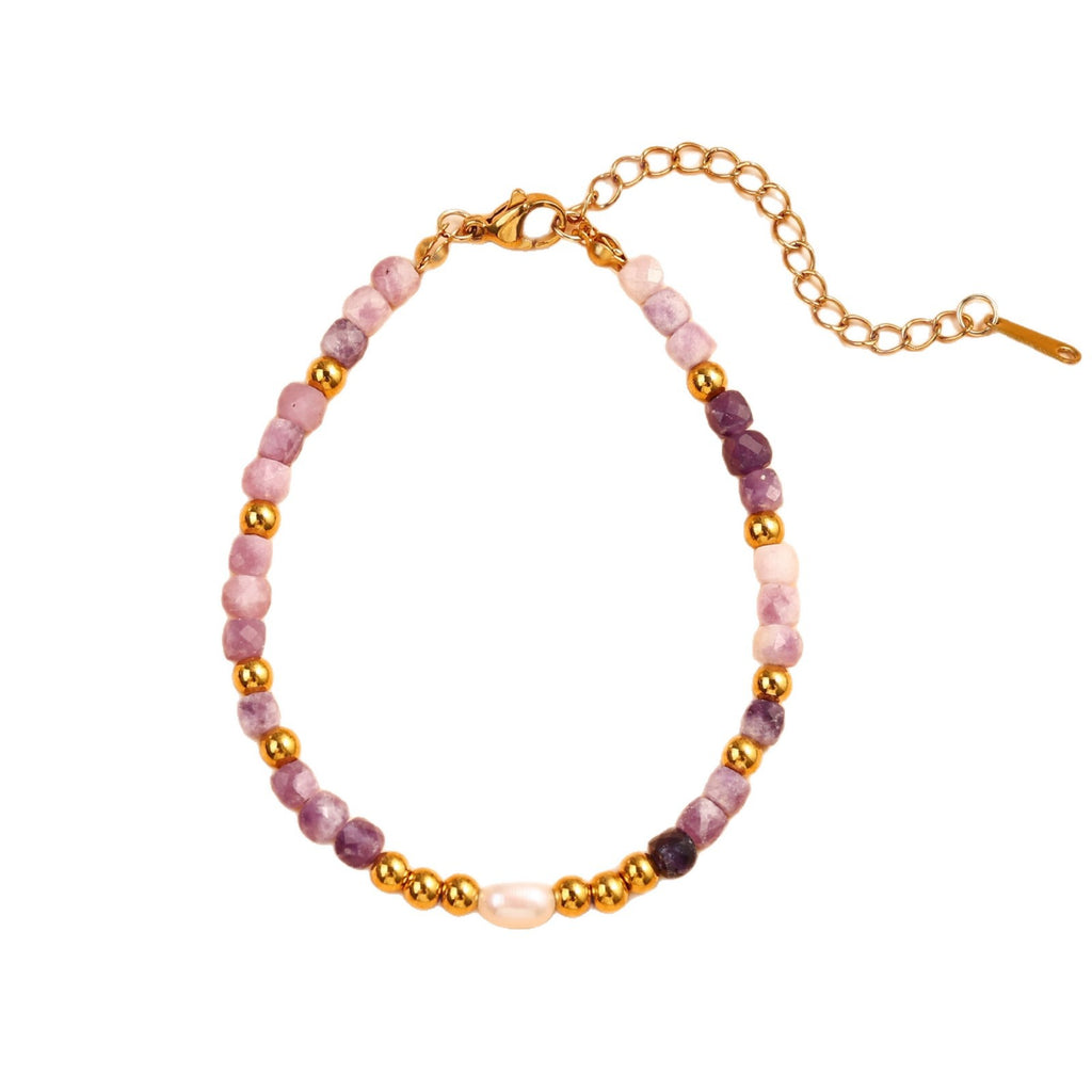 Damenarmband mit Lapislazuli und Perle Shop Nory