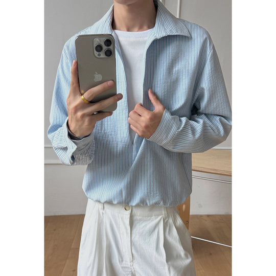 Herren Modernes gestreiftes Overshirt Shop Nory
