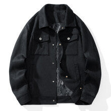 Herren Wildlederoptik Truckerjacke mit gesteppter Innenfütterung und Pattentaschen Shop Nory