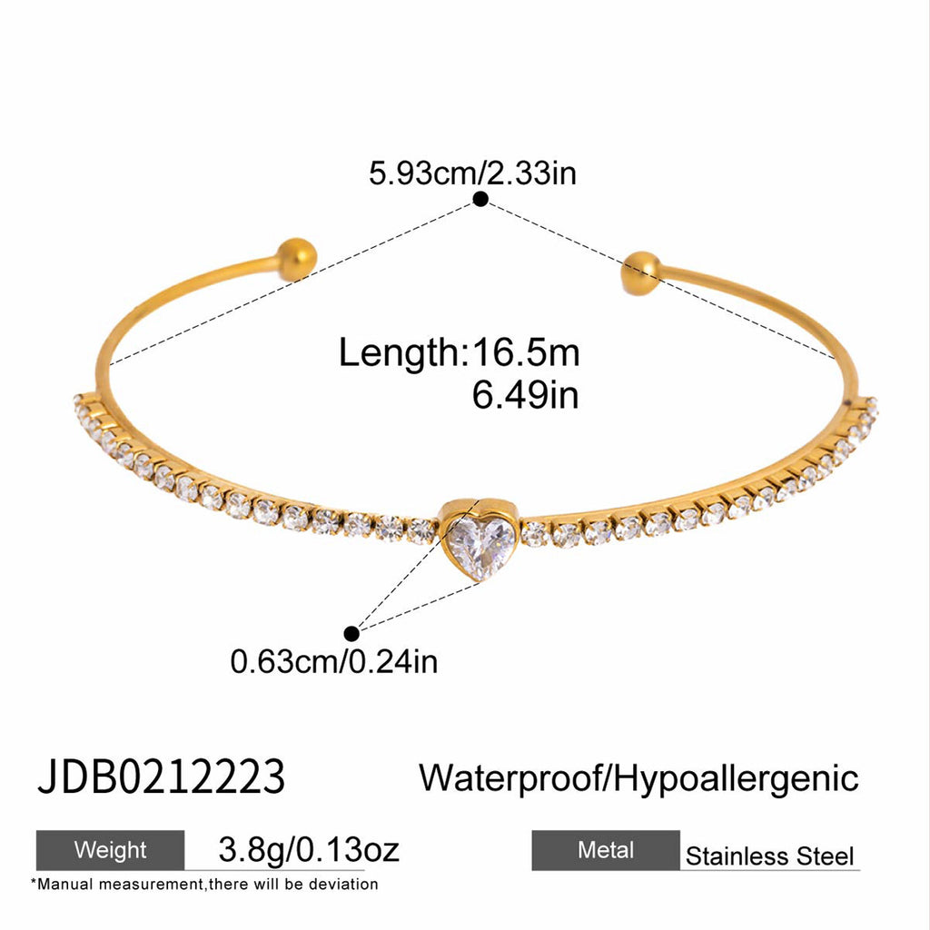 Damen Armband mit strahlenden Zirkonia und hypoallergener Edelstahlverarbeitung Shop Nory