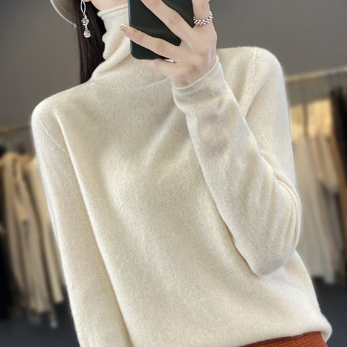 Damen Weicher Feinstrick-Rollkragenpullover mit kaschmirähnlicher Haptik und verlängerten Bündchen Shop Nory