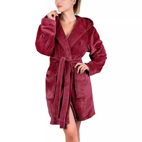 Damen Bademantel aus weichem Mikrofaserstoff