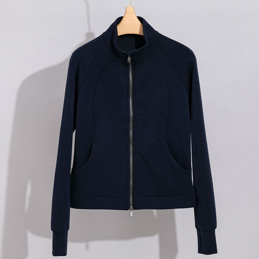 Damen Performance-Trainingsjacke mit Stehkragen und Daumenloch Shop Nory
