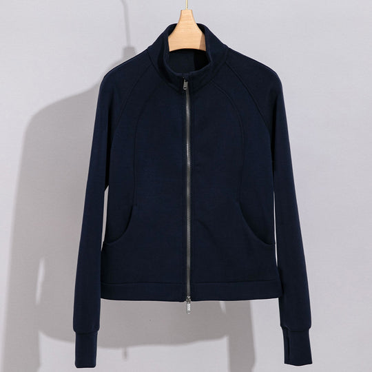 Damen Performance-Trainingsjacke mit Stehkragen und Daumenloch Shop Nory
